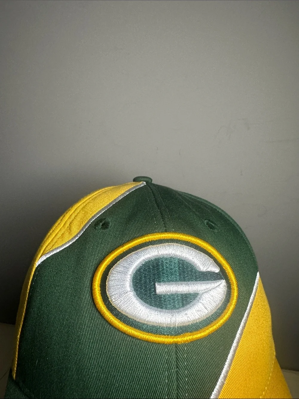 Green Bay Packers NFL color block green yellow and white hat